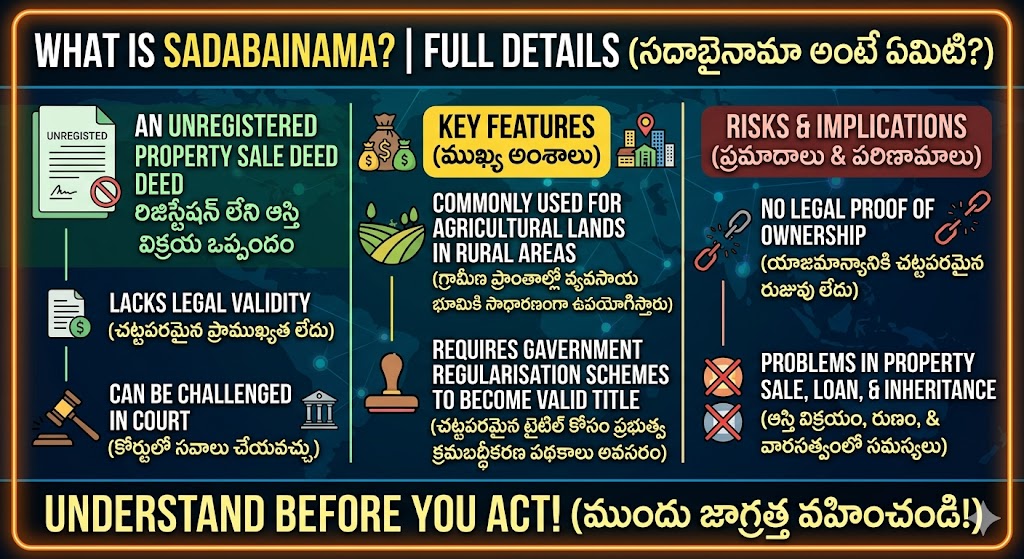 What is SadaBainama in Telangana? 